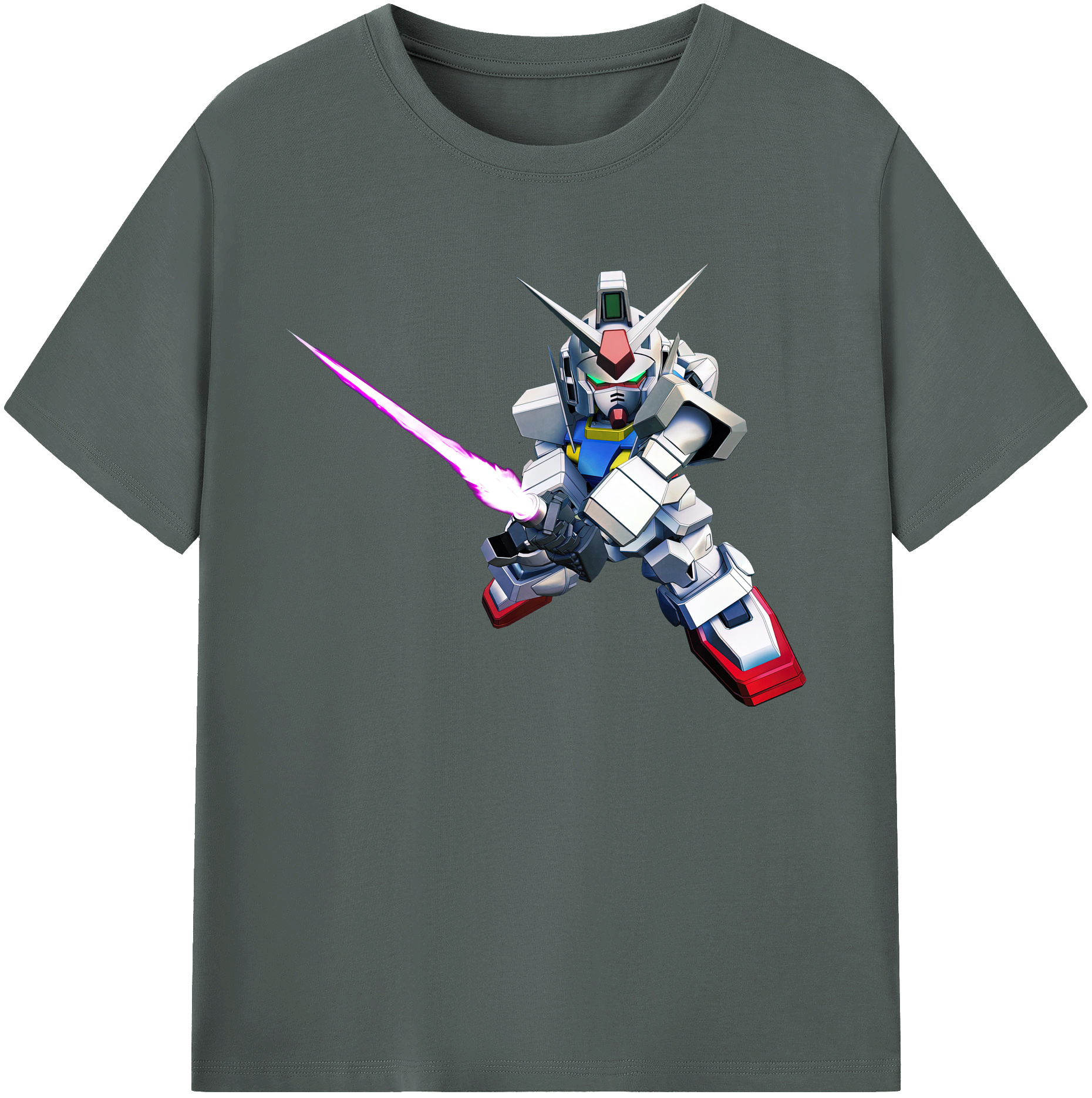 （画像用） 機動戦士ガンダム Mobile Suit Gundam 綿100％ メンズ半袖Tシャツ｜肌触りやわらか＆通気性